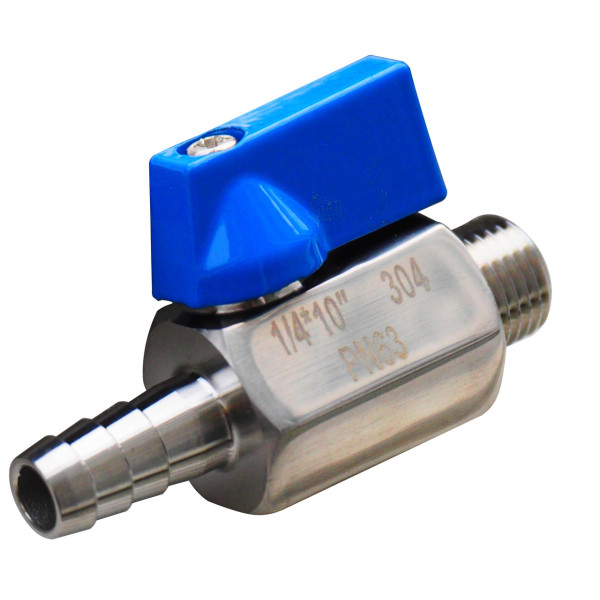 Кран кульковий AISI 304 (1/4" x 10 мм)