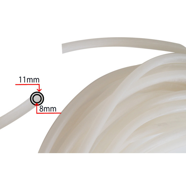 Силіконова трубка мутно-прозора 8х11 мм