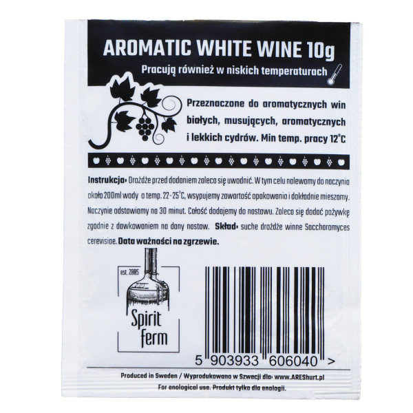Винные дрожжи Spirit ferm Aromatic white wine