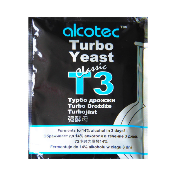 Сухие турбо дрожжи Alcotec Classic T3