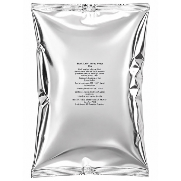 Турбо-дрожжи для быстрого брожения Prestige Black Label Turbo Yeast — 1 кг