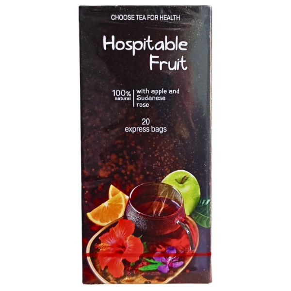 Чай Hospitable Fruit с яблоком и суданской розой 20 пакетиков