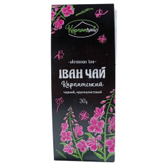 Чайный напиток Иван-чай Карпатский черный крупнолистовой 30 г Чайный напиток Иван-чай Карпатский черный крупнолистовой 30 г